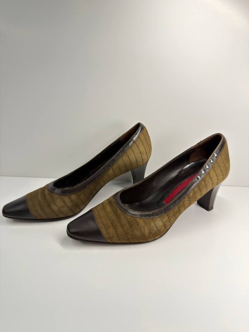Valentina Rangoni Suede & Leather Heels – Women’s US 5.5B – Made in Italy - Picture 4 of 15